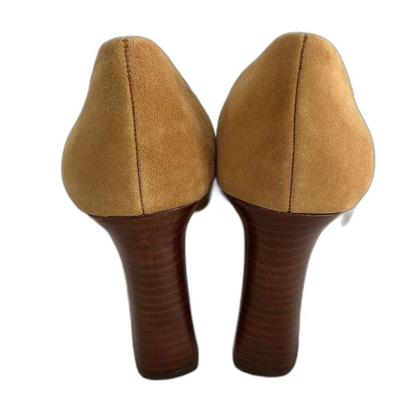 Vince Camuto Shoes Women’s Size 8M Taupe Villona Suede Pump Block High Heel - Picture 5 of 12